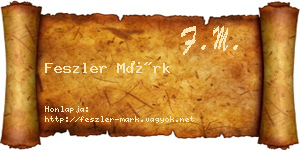 Feszler Márk névjegykártya