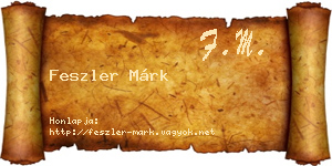 Feszler Márk névjegykártya
